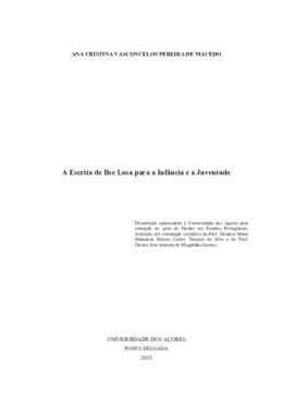 A escrita de Ilse Losa para a infância e a juventude - introdução