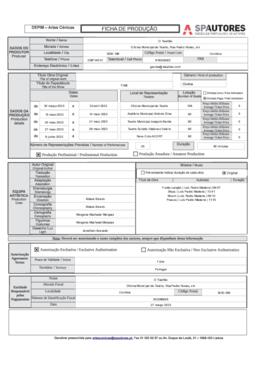 Ficha de Produção
