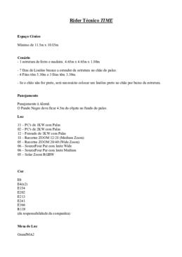 Rider Técnico TIME