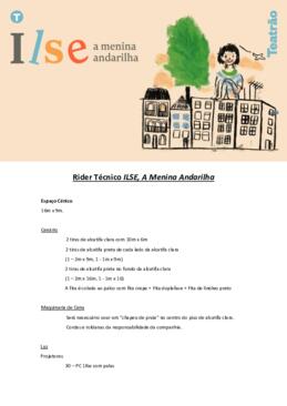 Rider Técnico - "Ilse, a menina Andarilha"