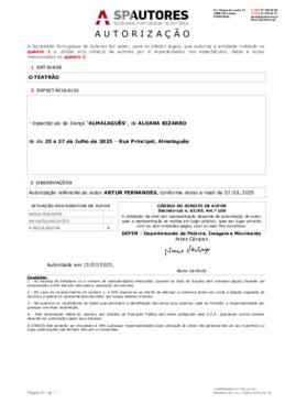 Autorização - "Almalaguês : Espetáculo - caminhada com a comunidade"
