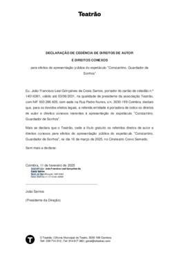 Declaração de direitos de Autor e direitos conexos