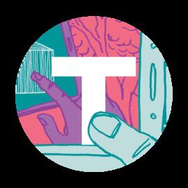 Logótipo do teatrão personalizado - "De Portas Abertas - os caminhos do trabalho" - png