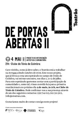 Flyer convocatória - 4 de maio
