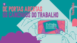 Banner do Facebook - "De Portas Abertas - os caminhos do trabalho"