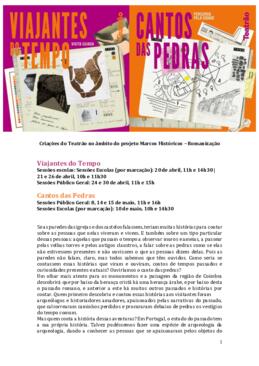 Dossier - Viajantes do Tempo & Cantos das Pedras