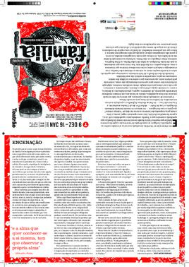 Desdobrável de divulgação do espetáculo "da família"