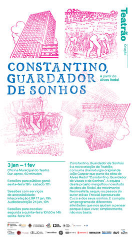 Divulgação Constantino, Guardador de Sonhos - Mailshot relativo ao espetáculo