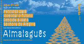 Banner de evento do Facebook -  "Percurso para inventar o futuro: Descida à Mata Senhora da Alegria"